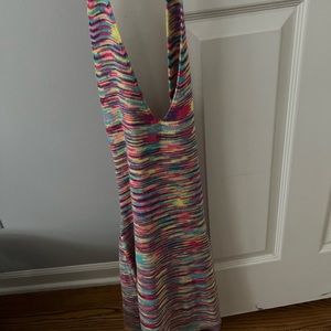 Knit rainbow dress